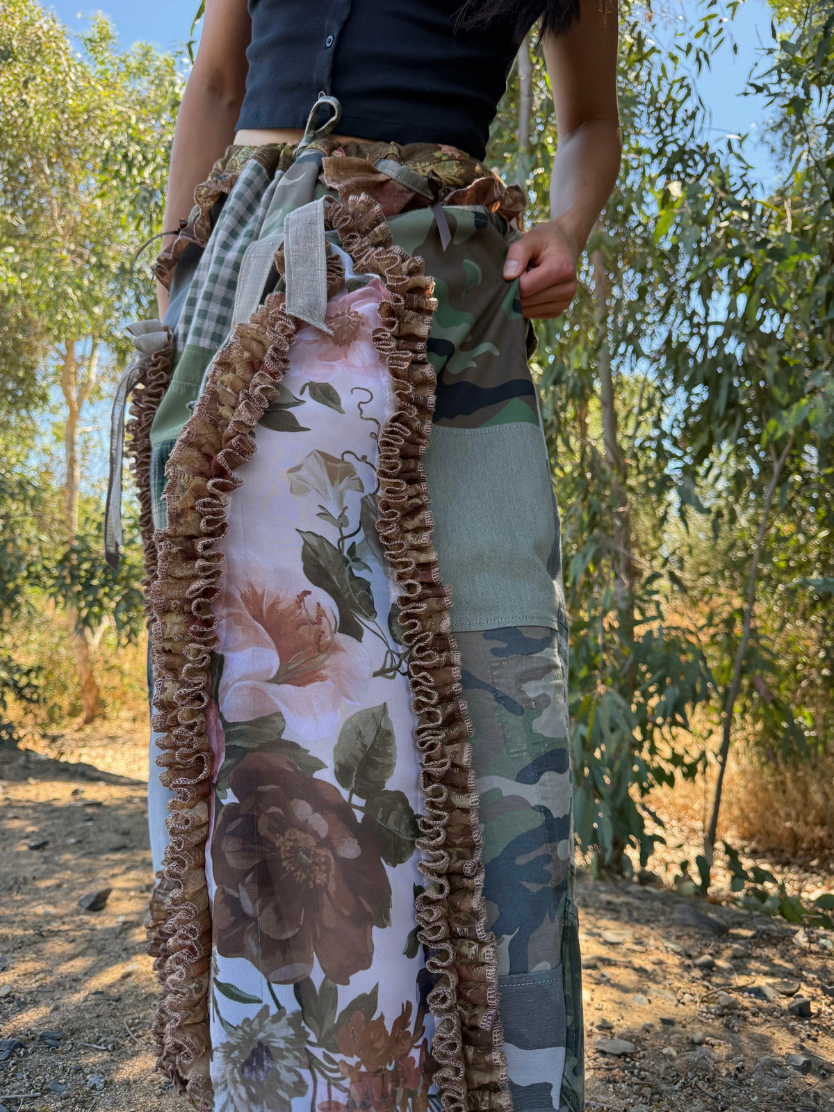 Upcycled Adjustable-Waist Pants