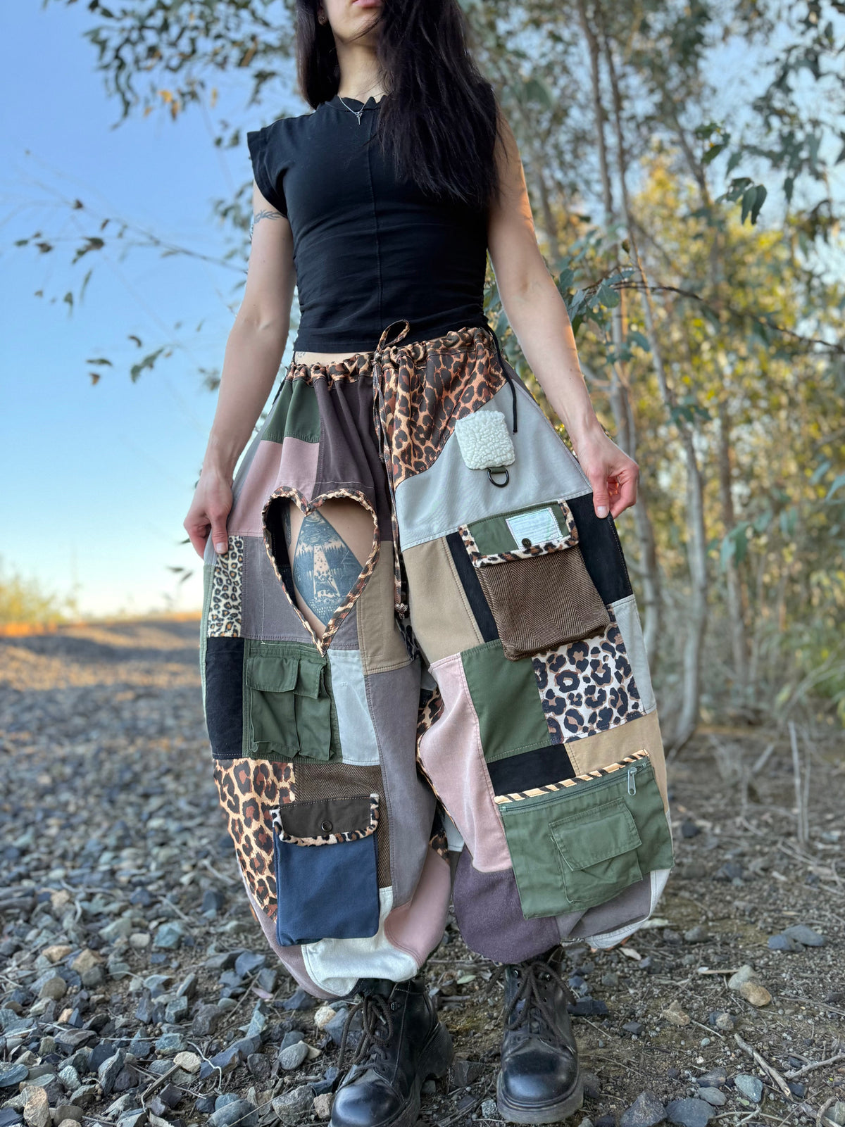 Upcycled Adjustable-Waist Pants