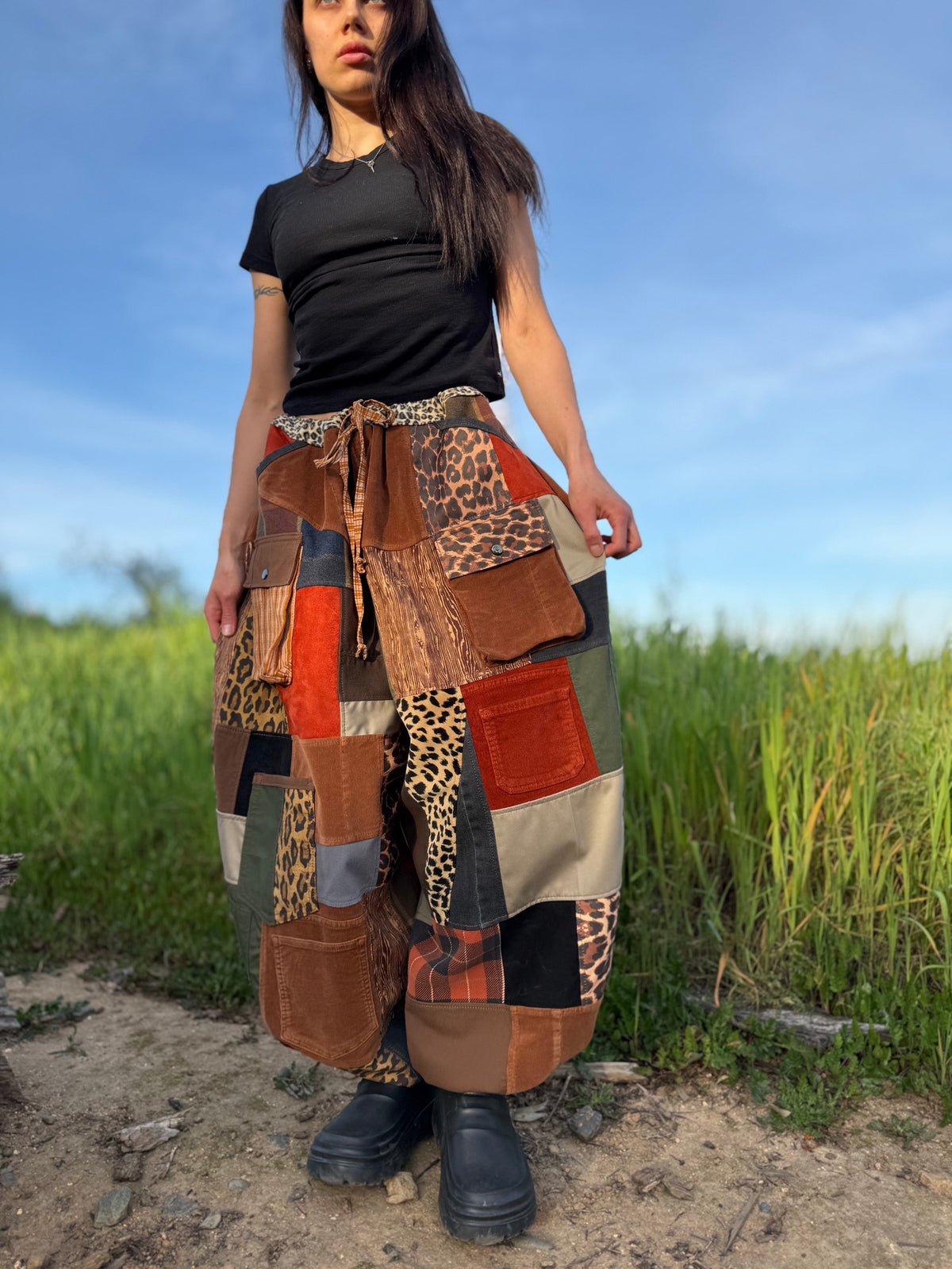 Upcycled Adjustable-Waist Pants