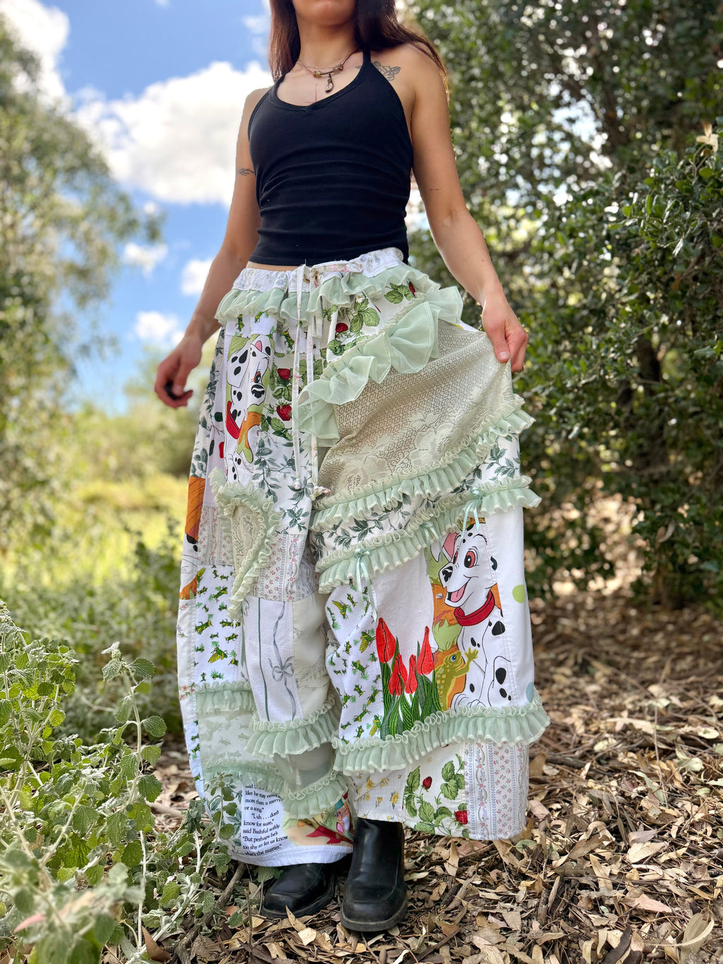 Upcycled Adjustable-Waist Pants