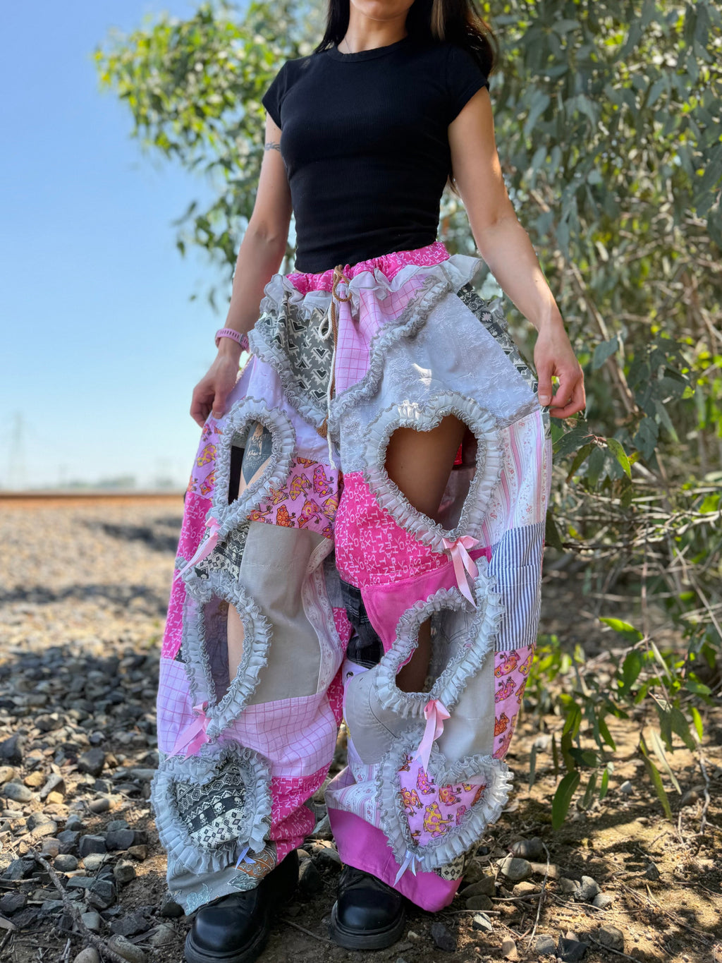 Upcycled Adjustable-Waist Pants