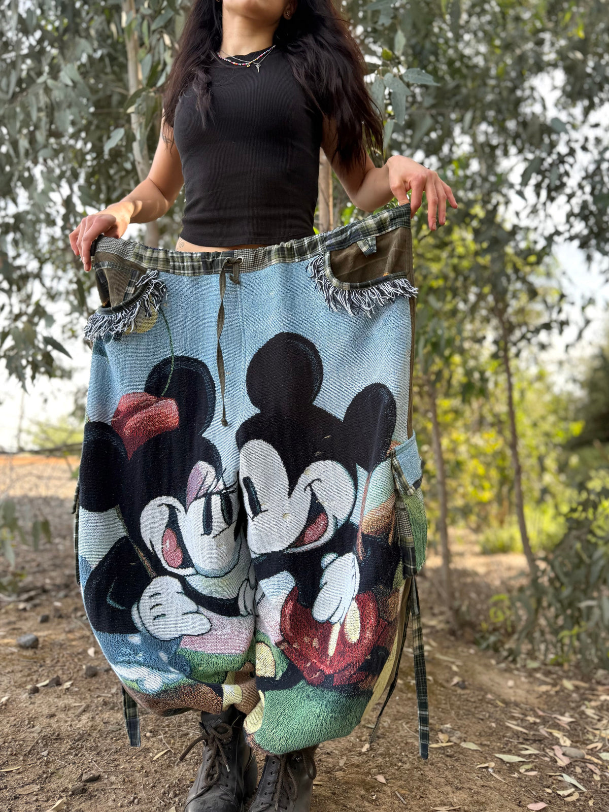 Upcycled Adjustable-Waist Pants