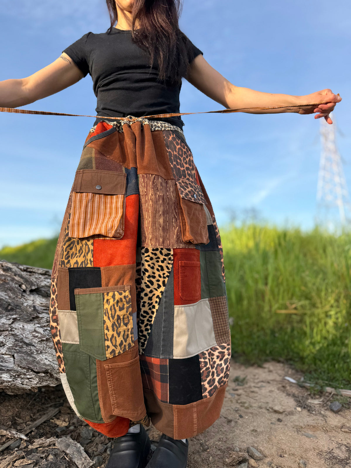 Upcycled Adjustable-Waist Pants