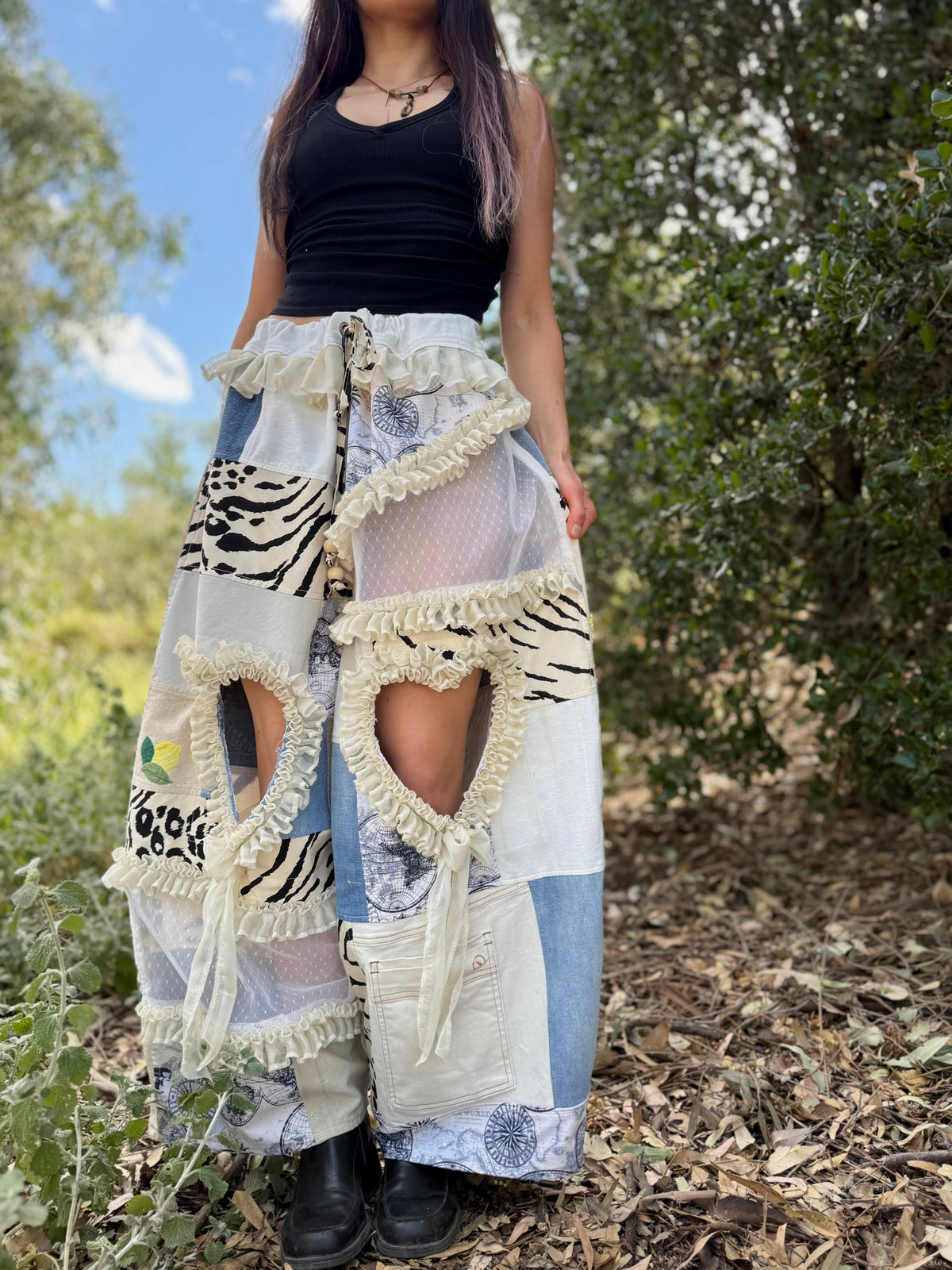 Upcycled Adjustable-Waist Pants