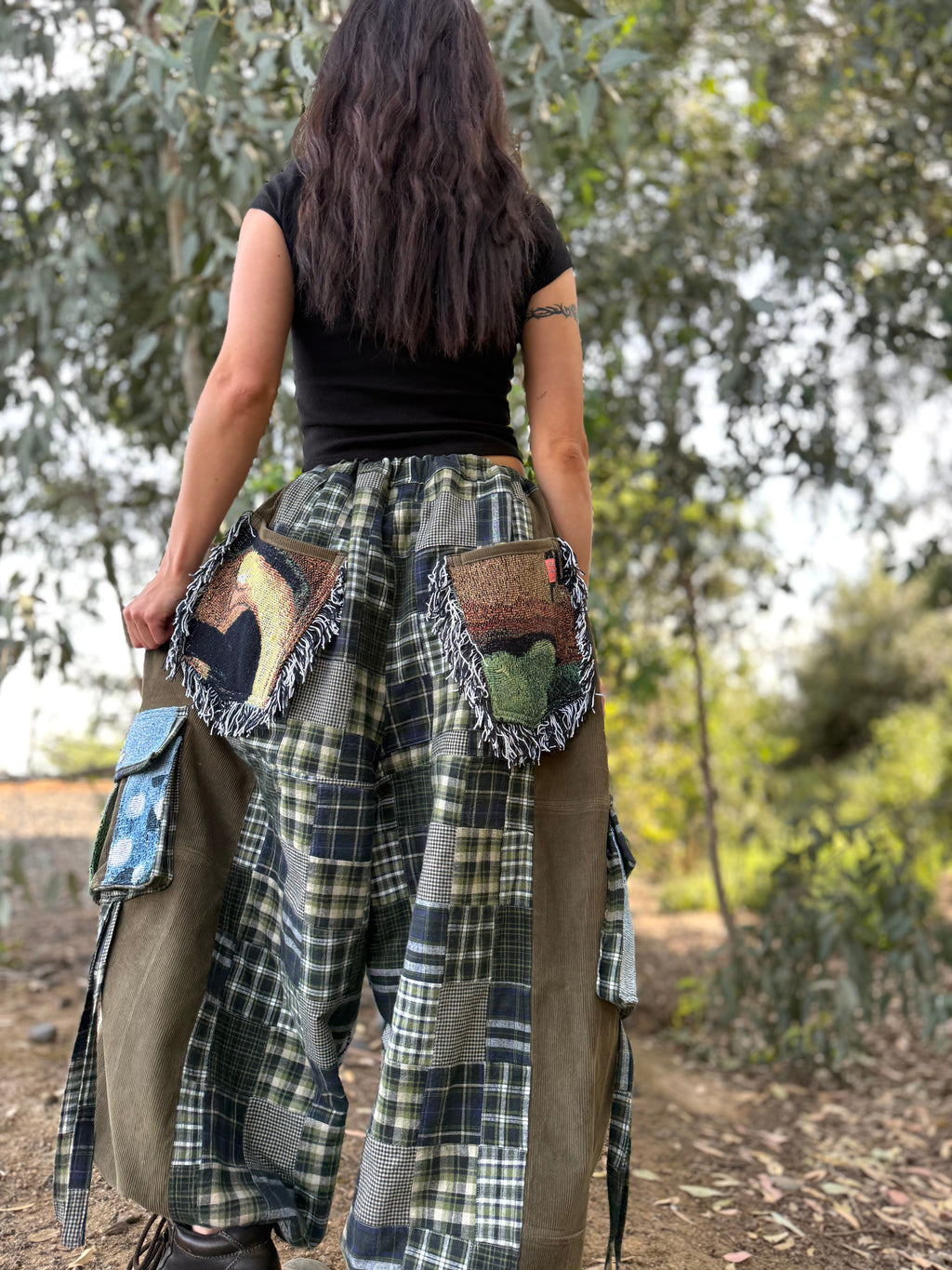 Upcycled Adjustable-Waist Pants