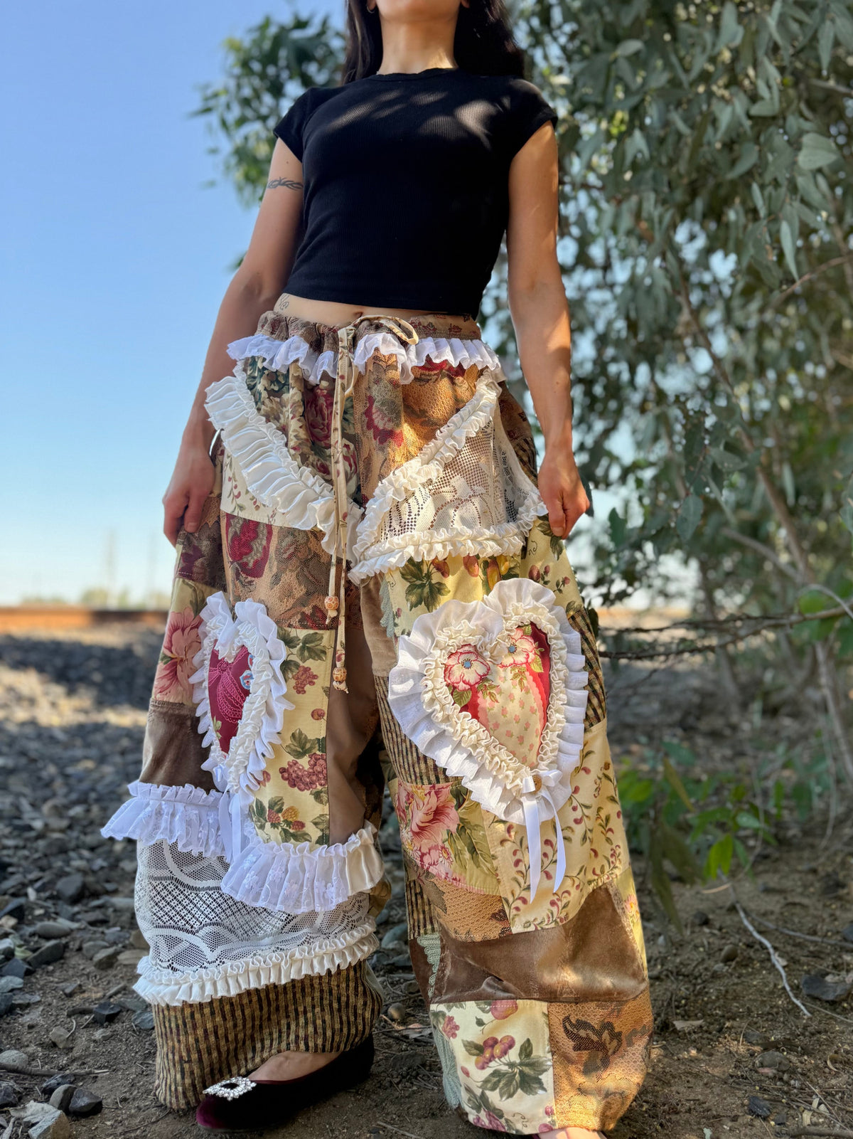 Upcycled Adjustable-Waist Pants