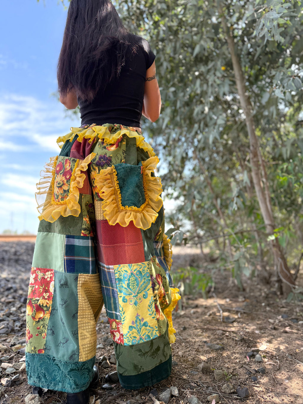 Upcycled Adjustable-Waist Pants