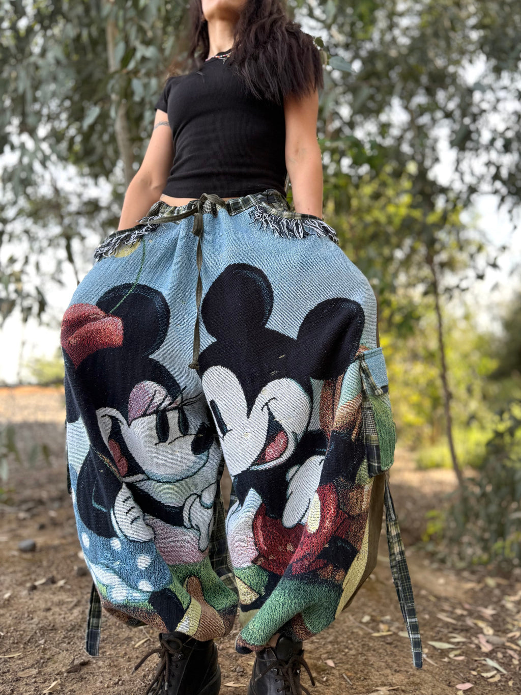 Upcycled Adjustable-Waist Pants