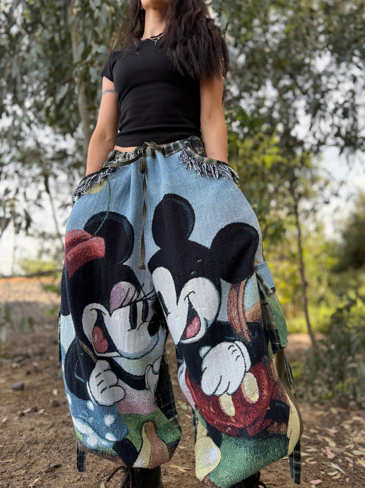 Upcycled Adjustable-Waist Pants