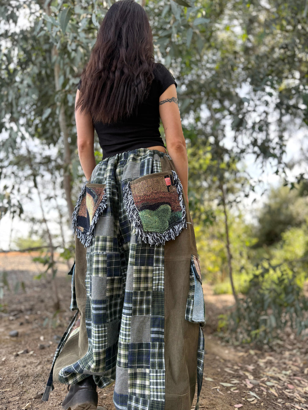 Upcycled Adjustable-Waist Pants