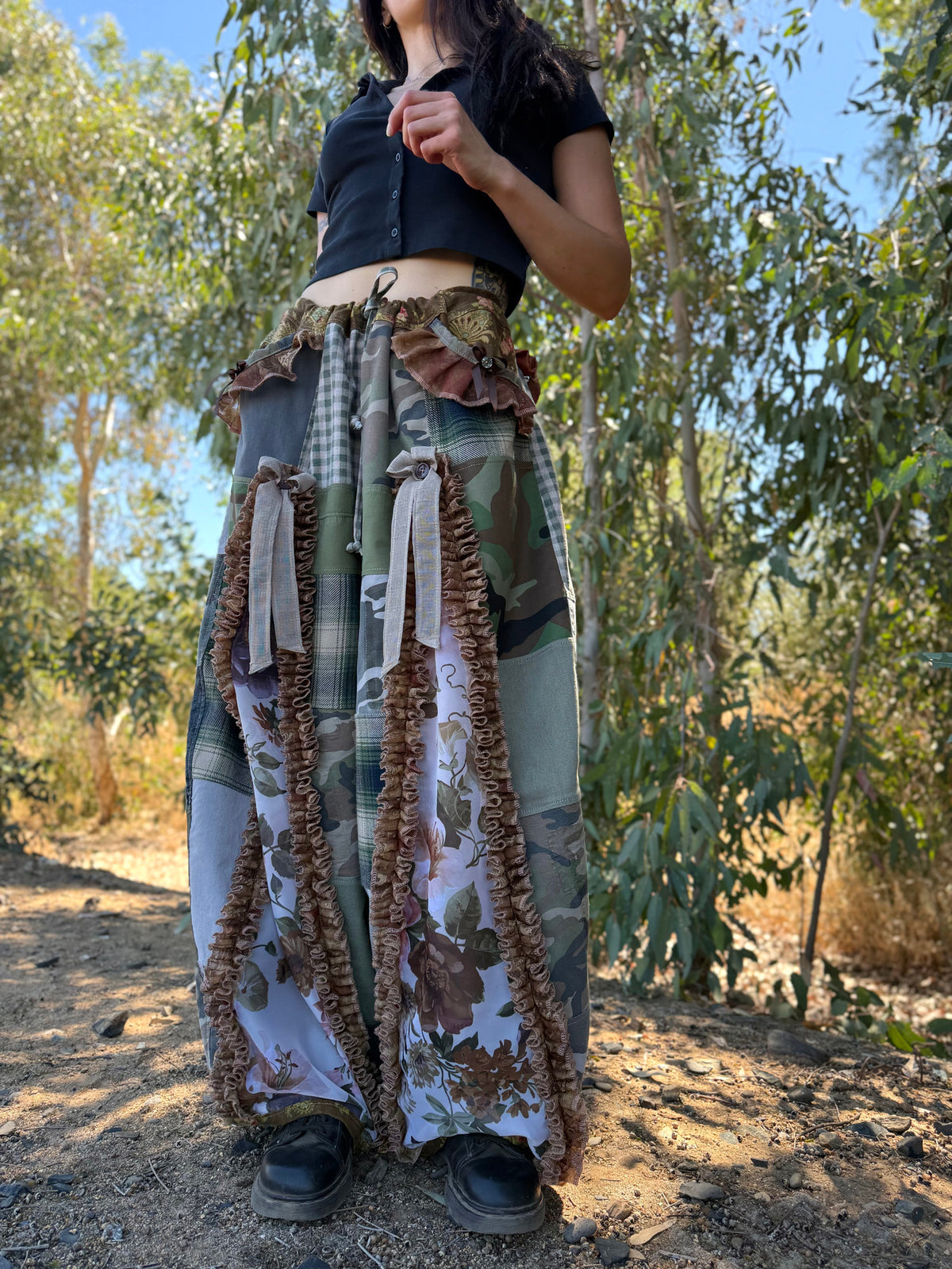 Upcycled Adjustable-Waist Pants