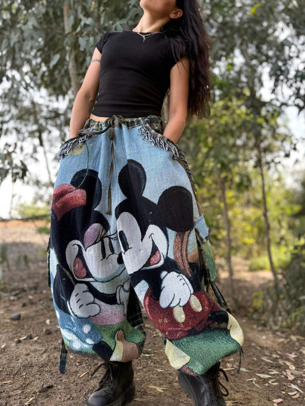 Upcycled Adjustable-Waist Pants