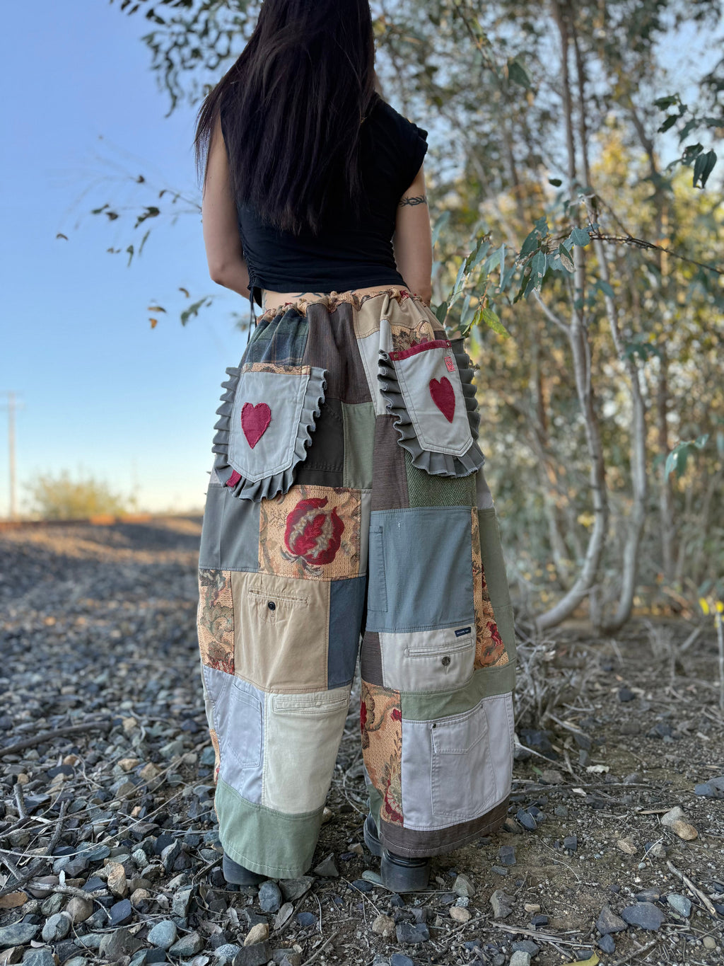 Upcycled Adjustable-Waist Pants