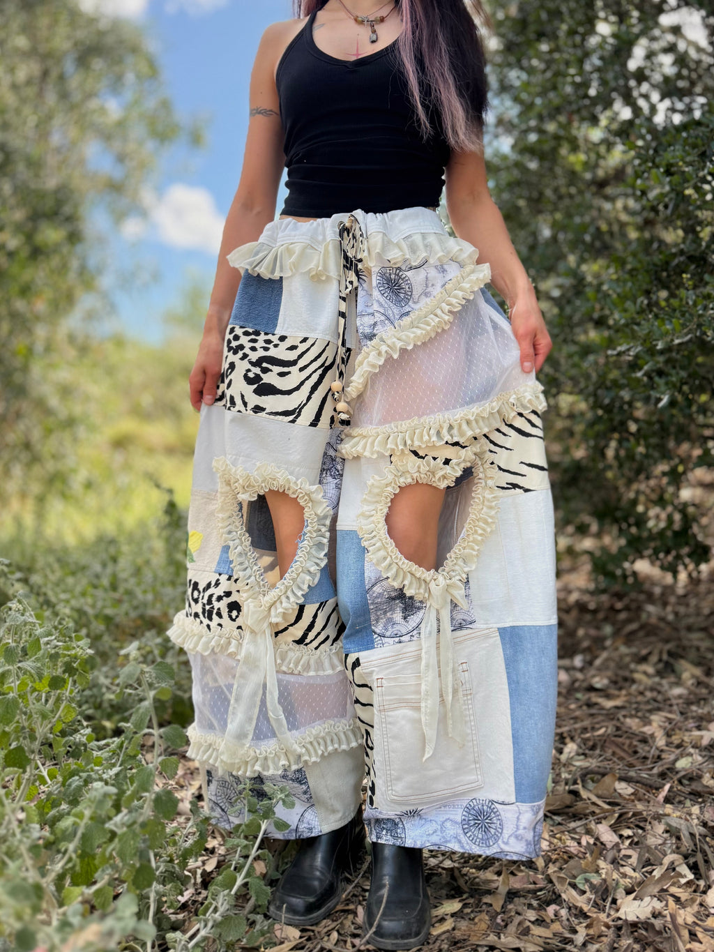 Upcycled Adjustable-Waist Pants