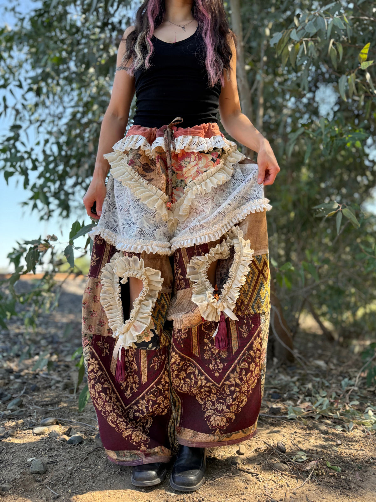 Upcycled Adjustable-Waist Pants