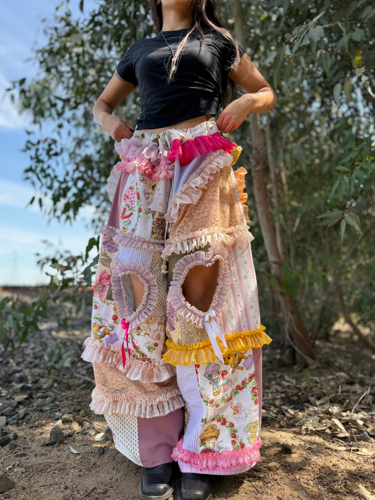 Upcycled Adjustable-Waist Pants