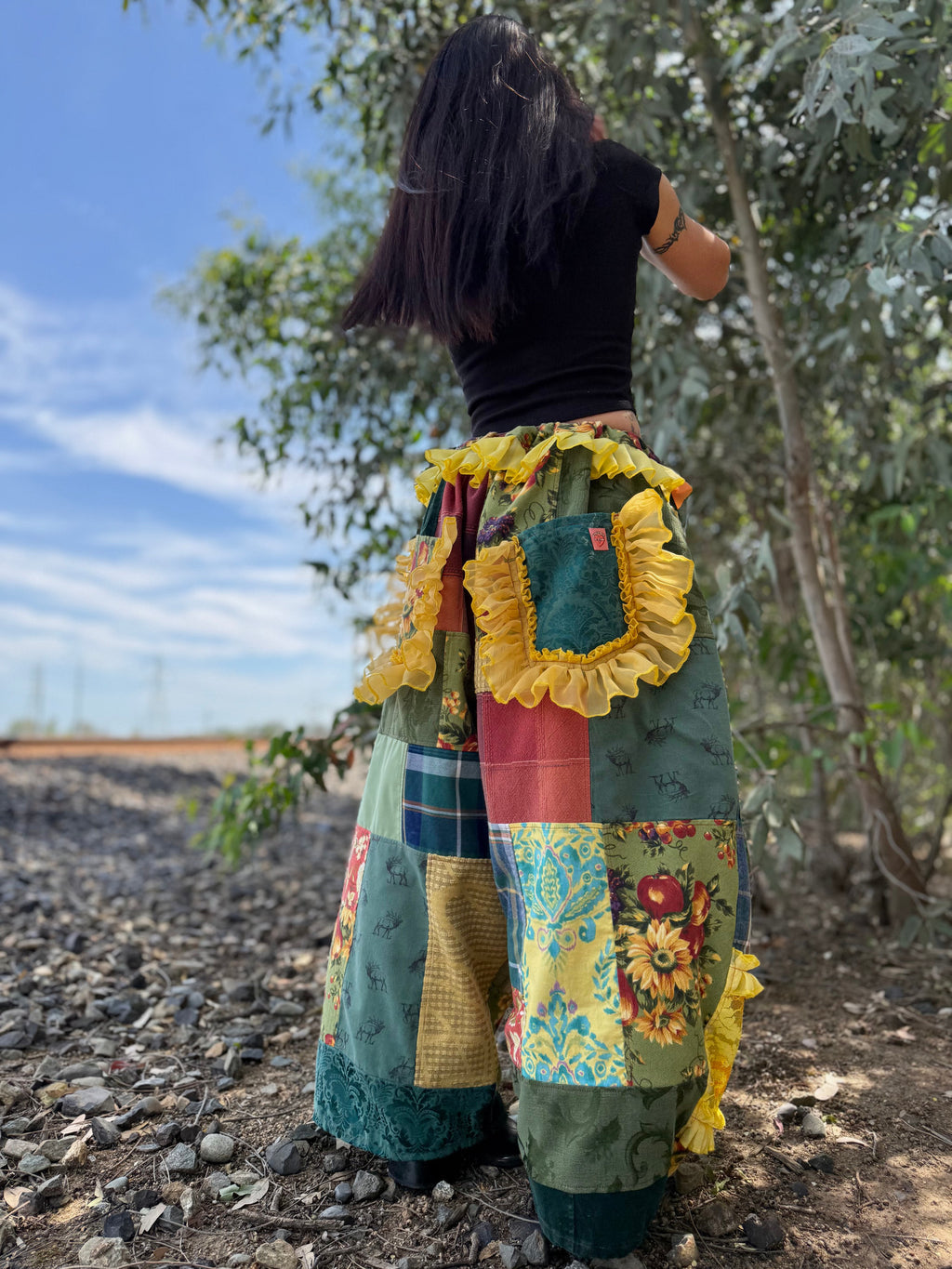 Upcycled Adjustable-Waist Pants