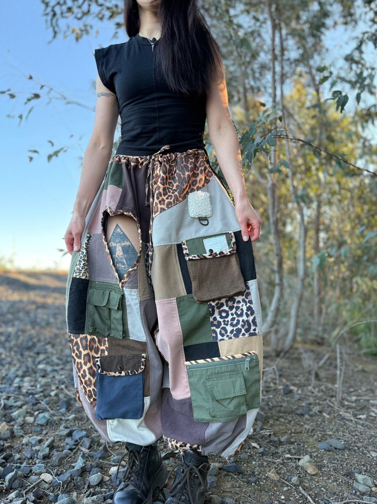 Upcycled Adjustable-Waist Pants