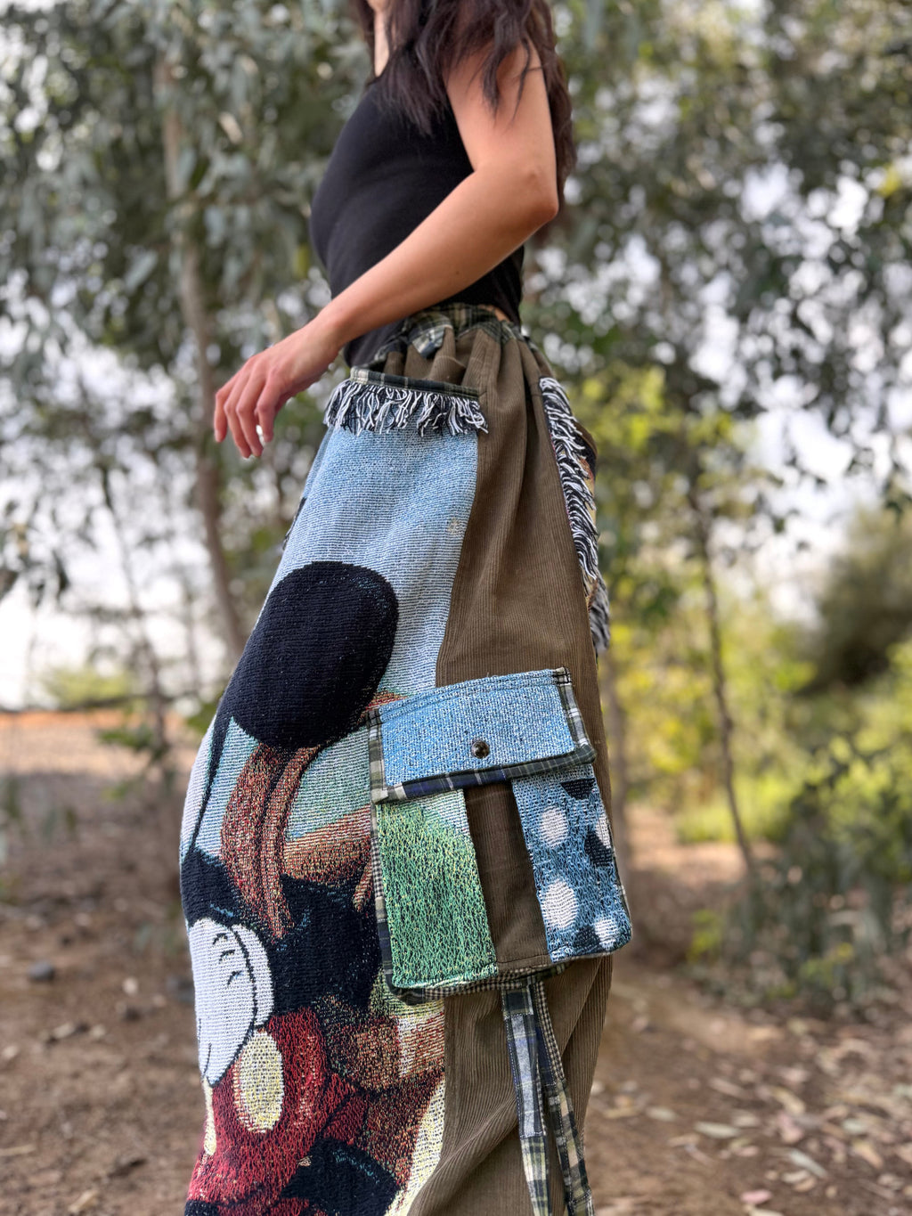 Upcycled Adjustable-Waist Pants