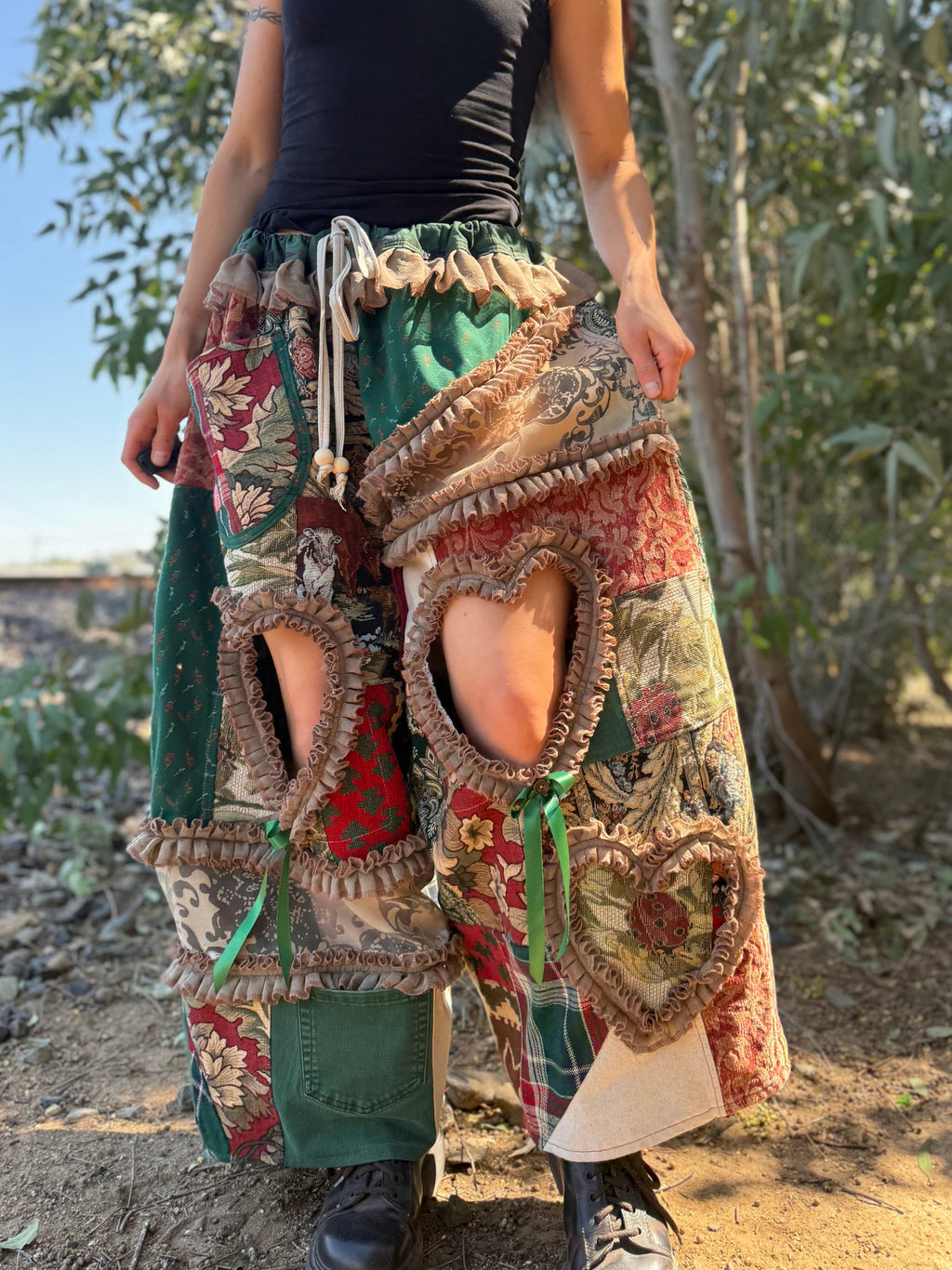 Upcycled Adjustable-Waist Pants
