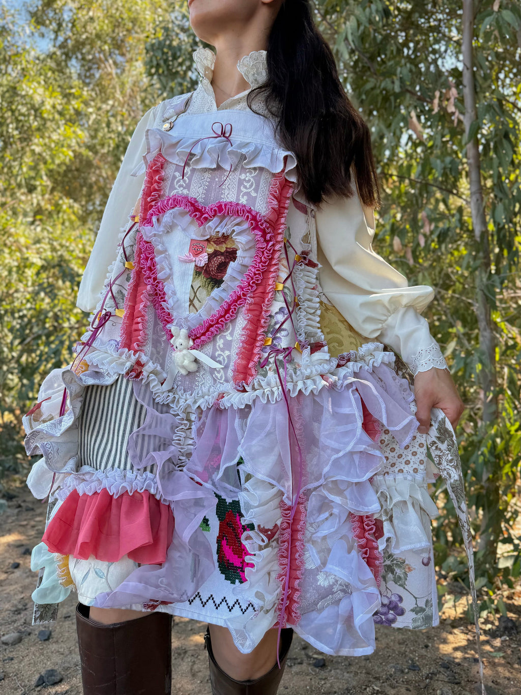 Upcycled Ruffle Dress