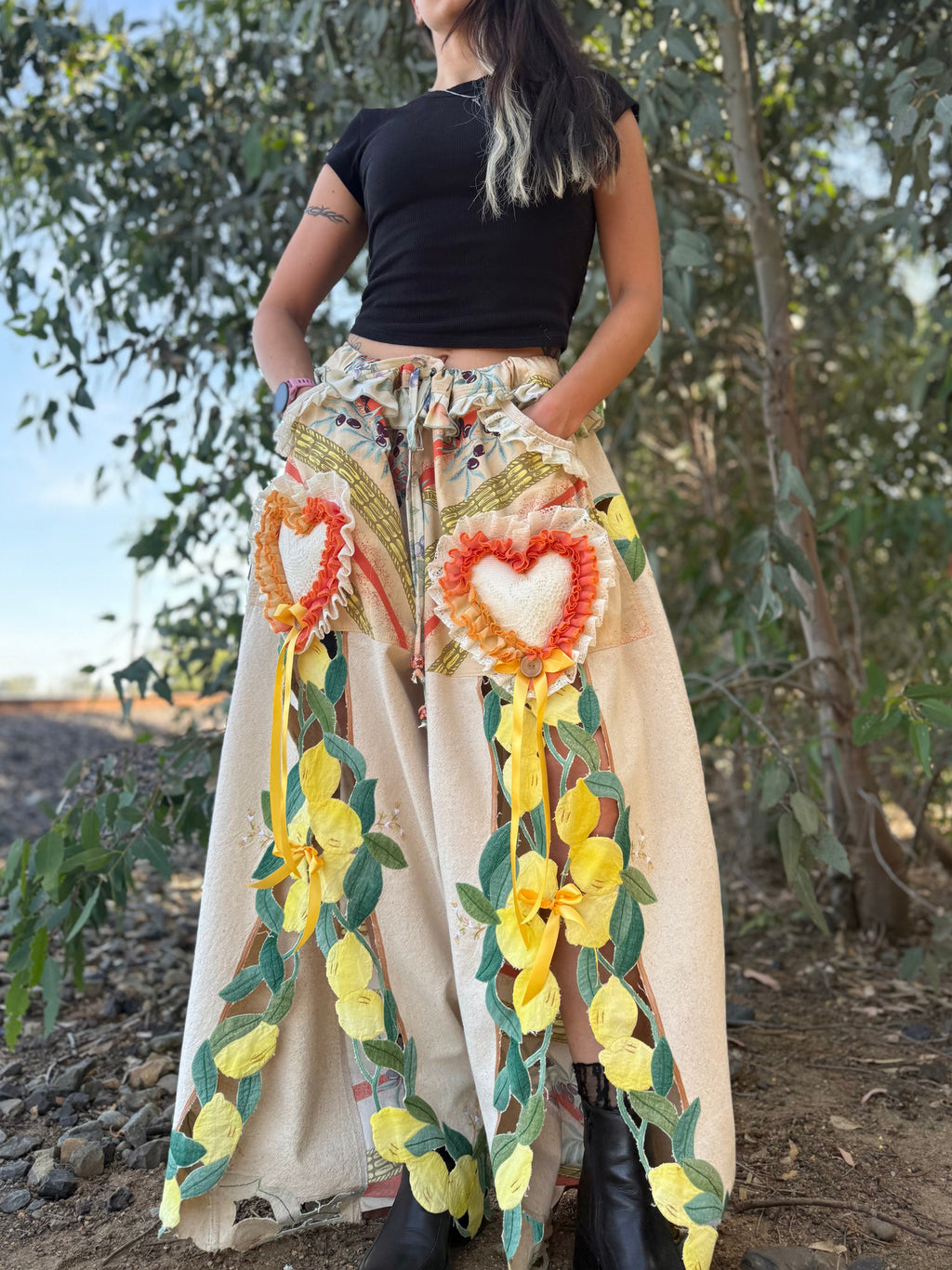 Upcycled Adjustable-Waist Pants