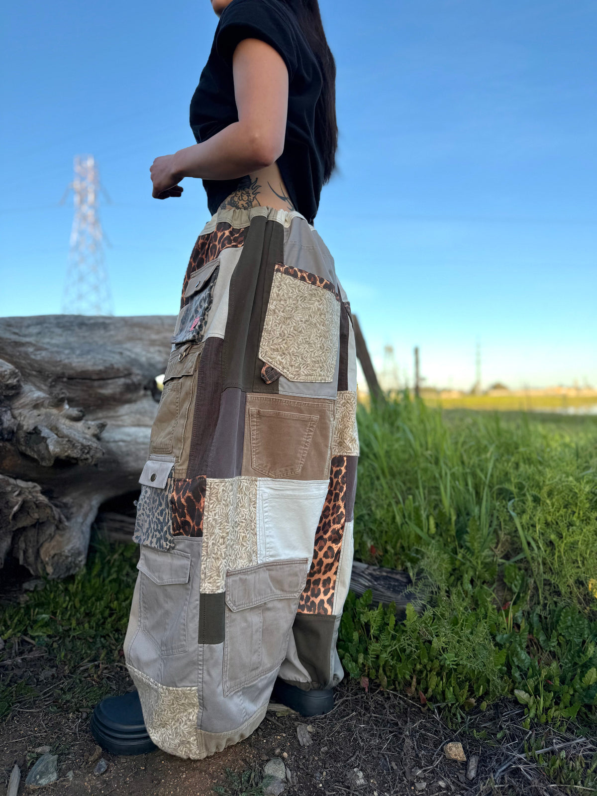Upcycled Adjustable-Waist Pants