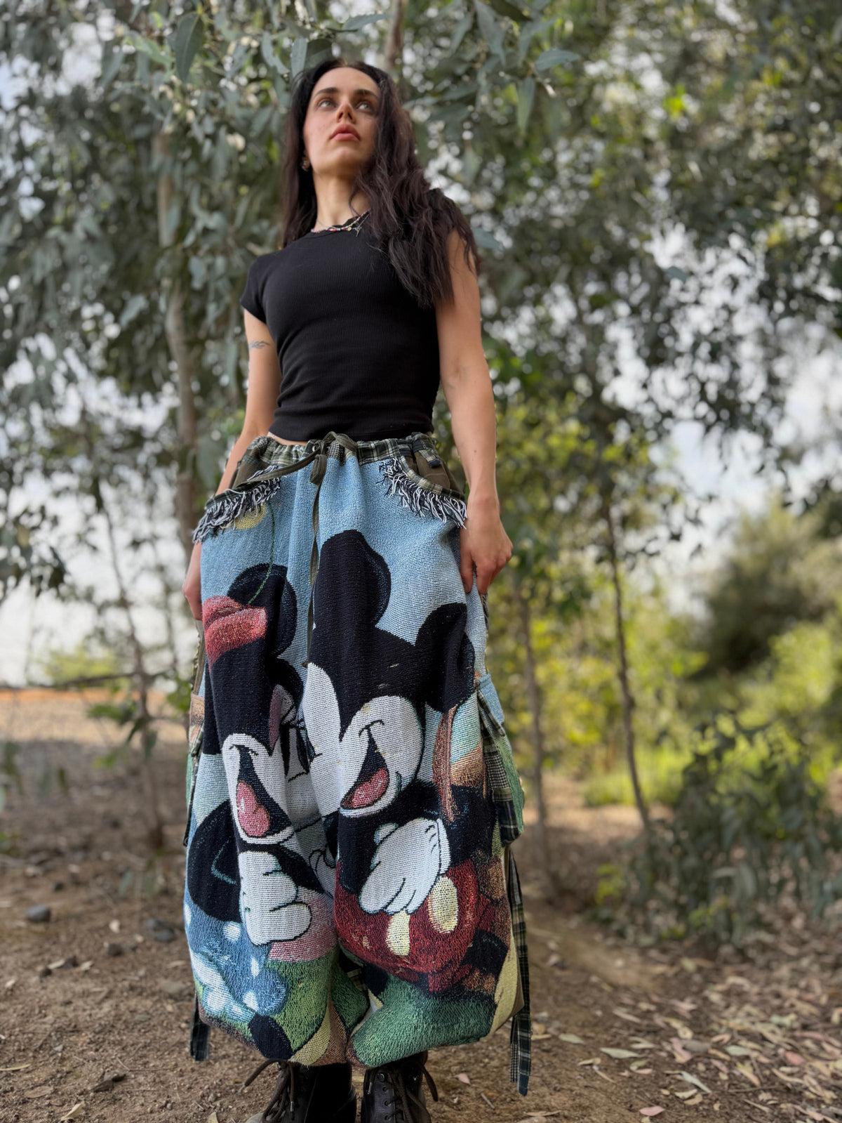 Upcycled Adjustable-Waist Pants