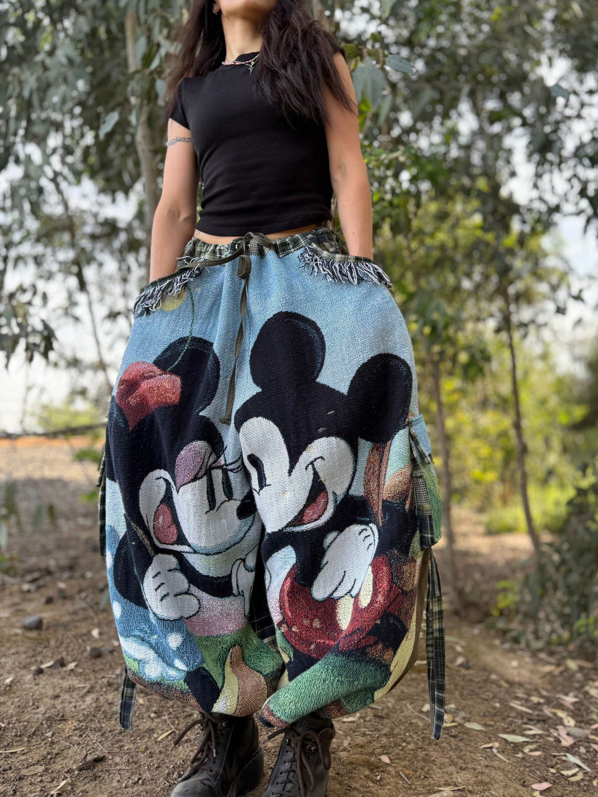 Upcycled Adjustable-Waist Pants