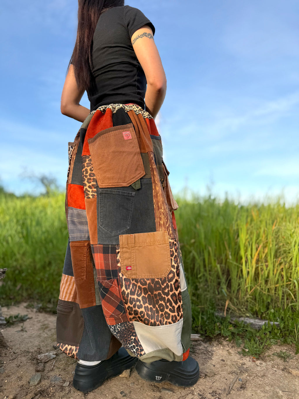 Upcycled Adjustable-Waist Pants