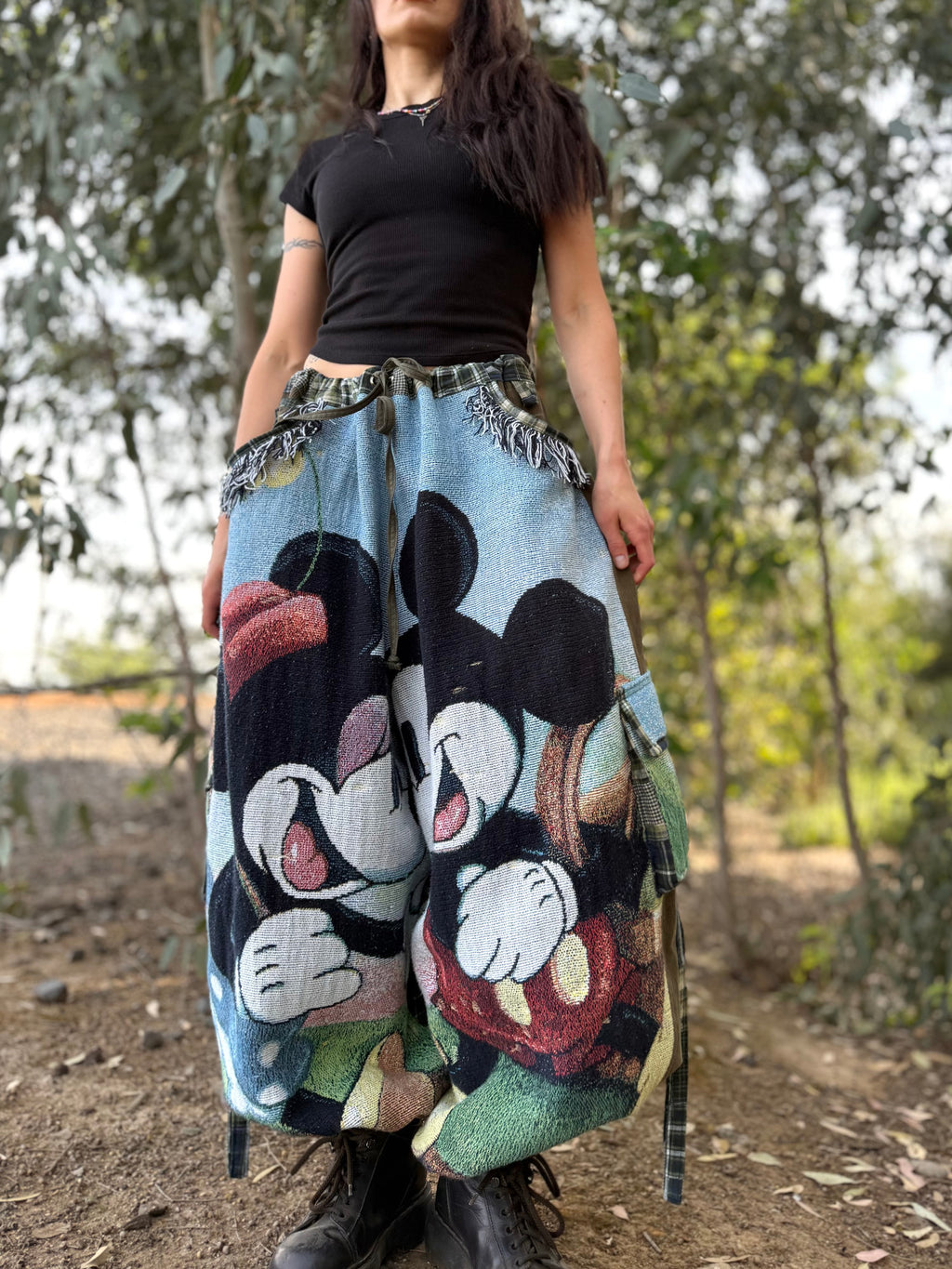 Upcycled Adjustable-Waist Pants