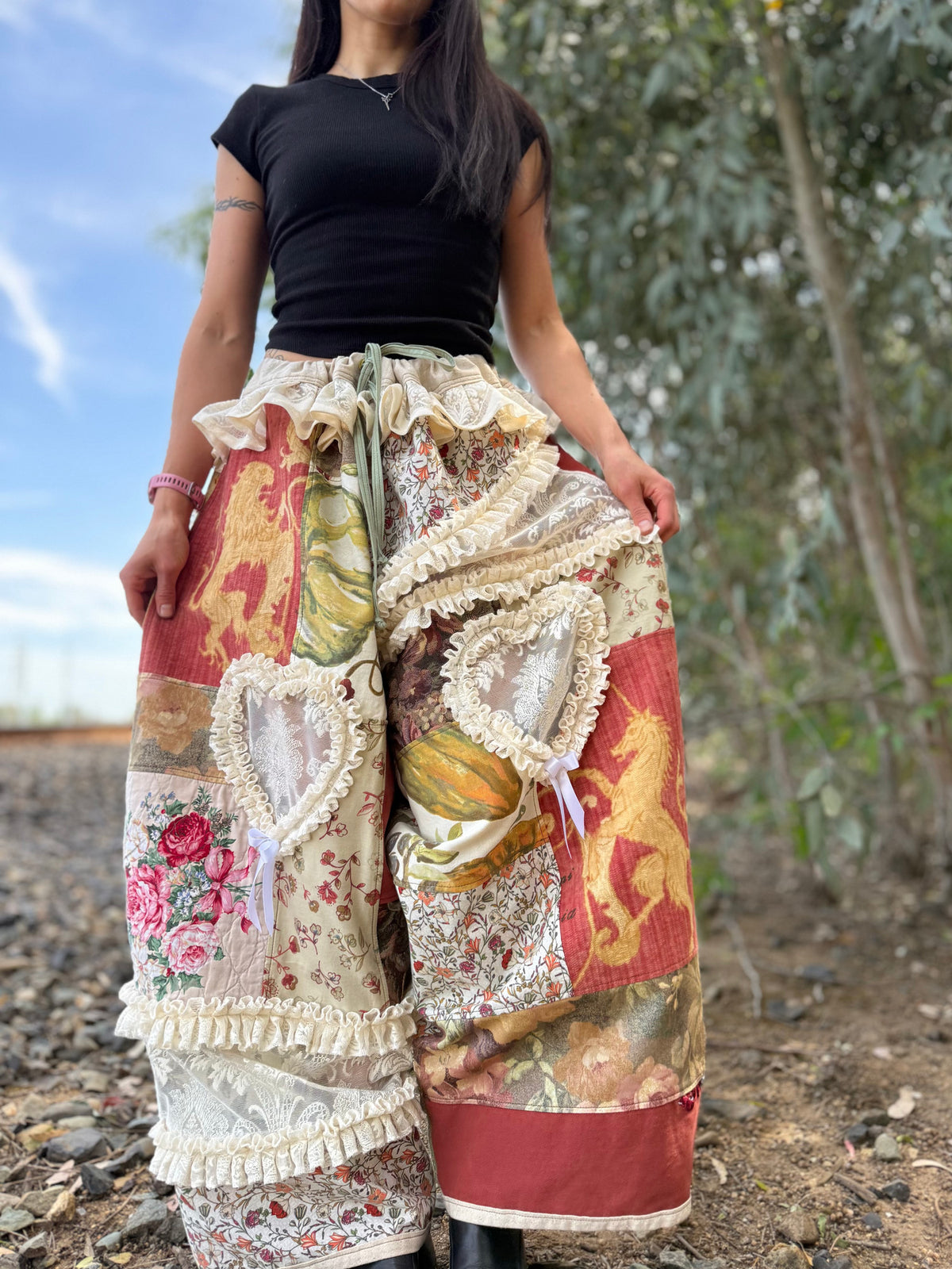 Upcycled Adjustable-Waist Pants