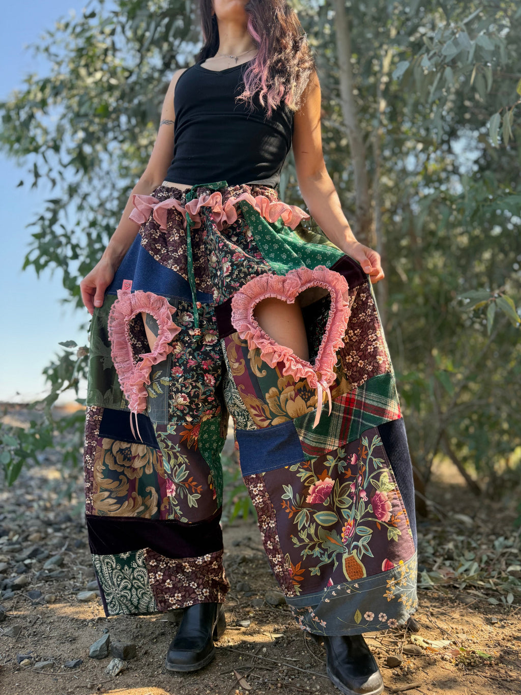 Upcycled Adjustable-Waist Pants