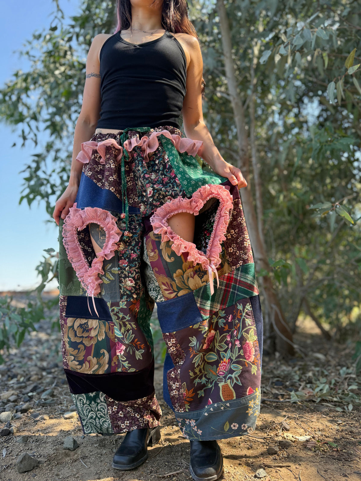 Upcycled Adjustable-Waist Pants