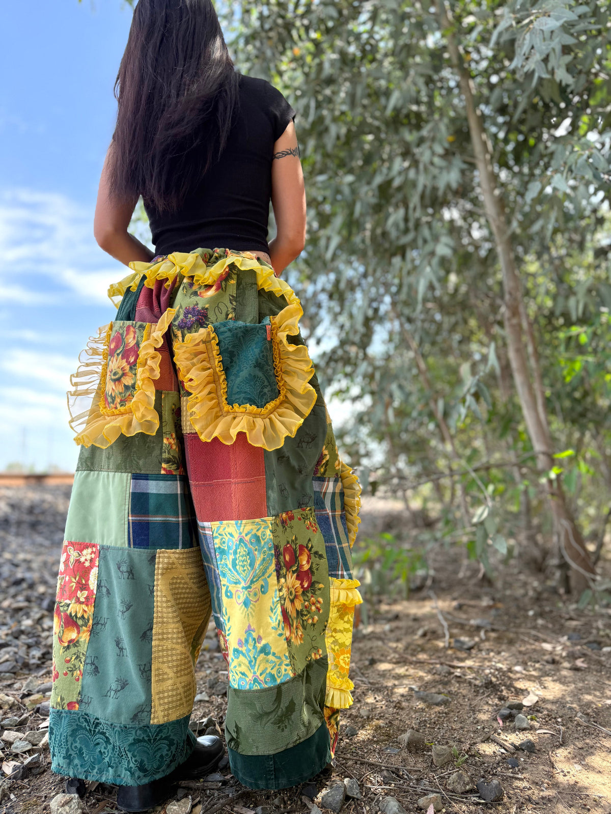 Upcycled Adjustable-Waist Pants