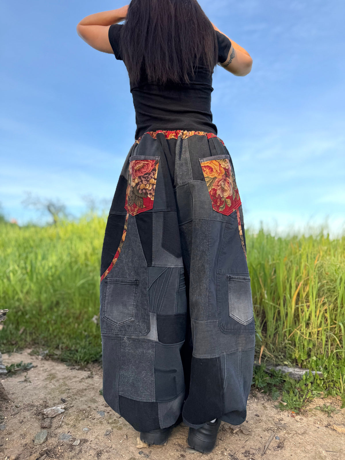Upcycled Adjustable-Waist Pants