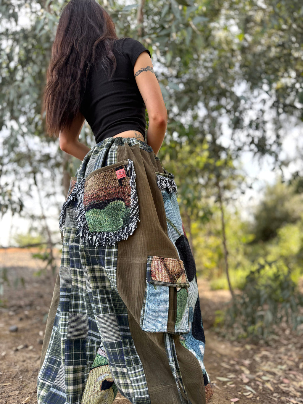 Upcycled Adjustable-Waist Pants