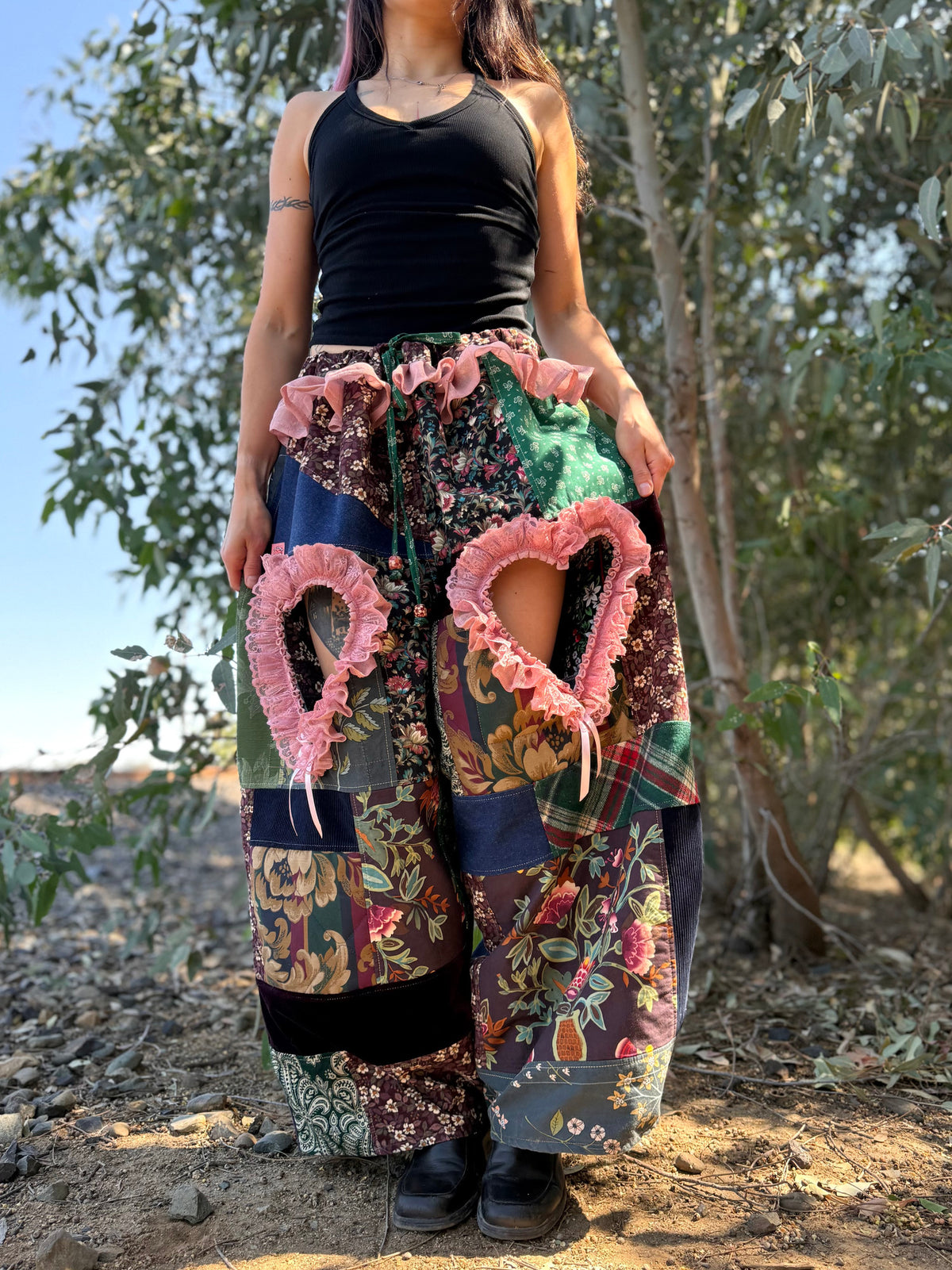 Upcycled Adjustable-Waist Pants