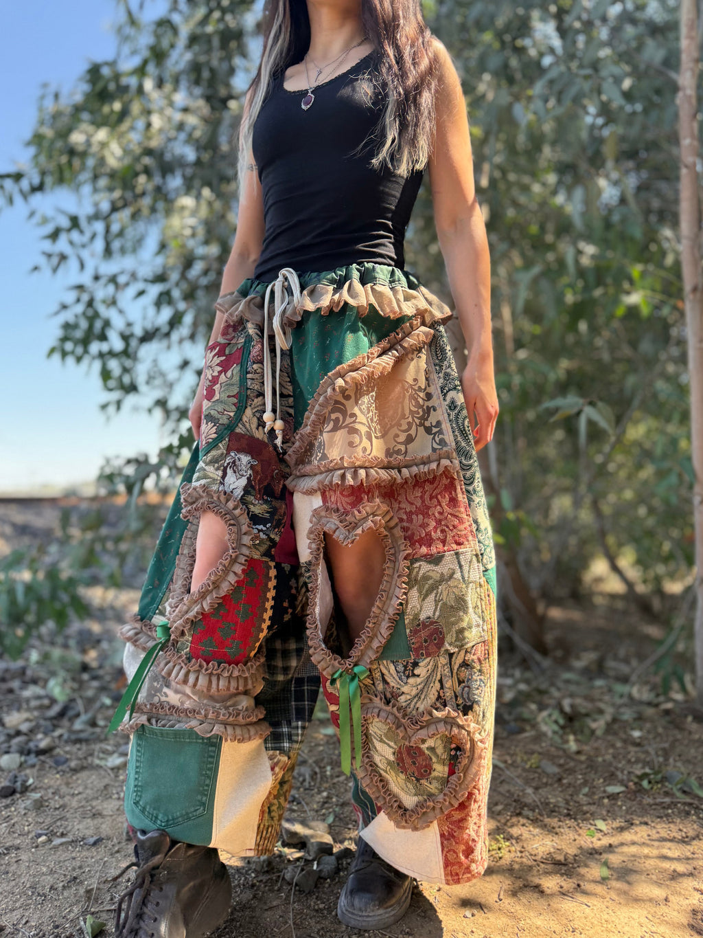 Upcycled Adjustable-Waist Pants