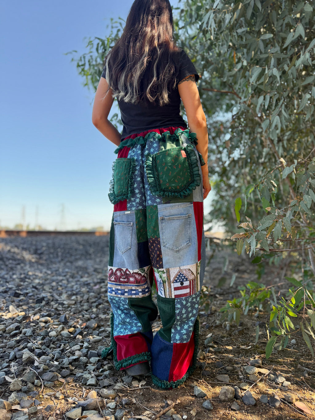Upcycled Adjustable-Waist Pants
