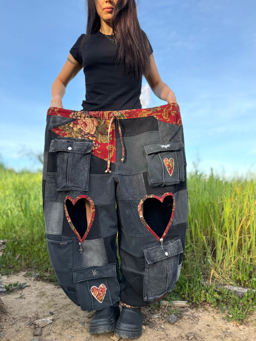 Upcycled Adjustable-Waist Pants