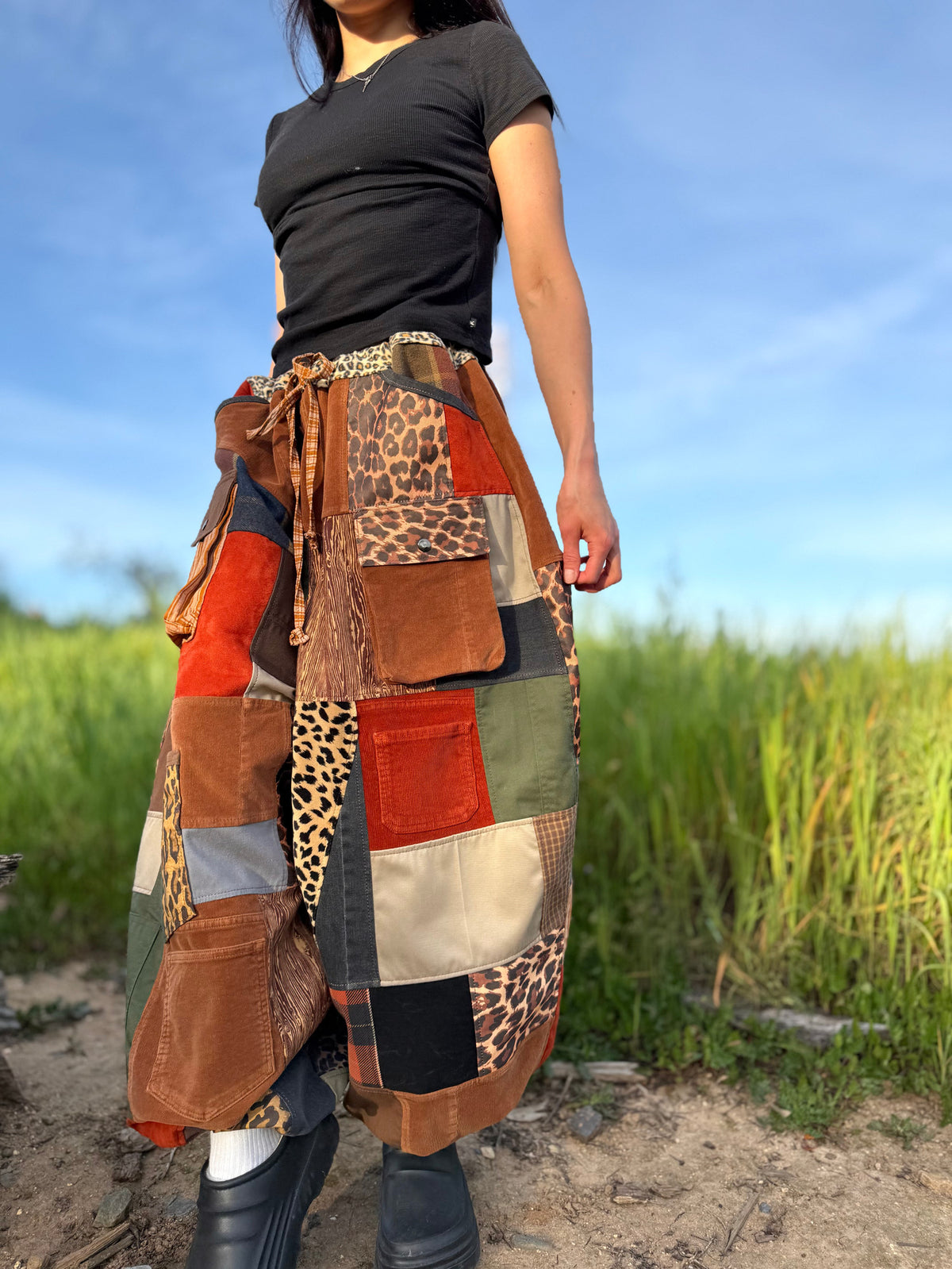 Upcycled Adjustable-Waist Pants