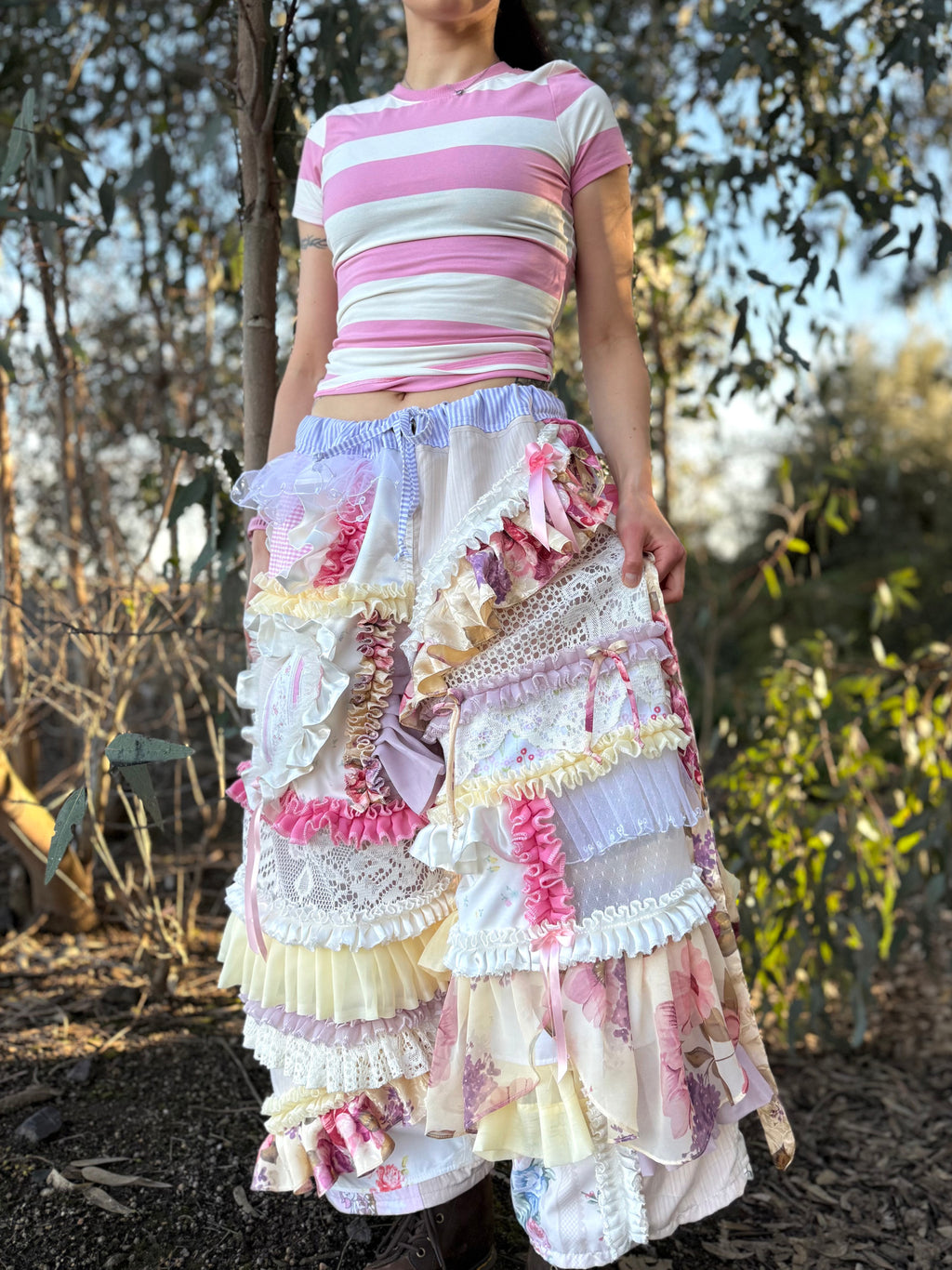 Upcycled Adjustable-Waist Pants