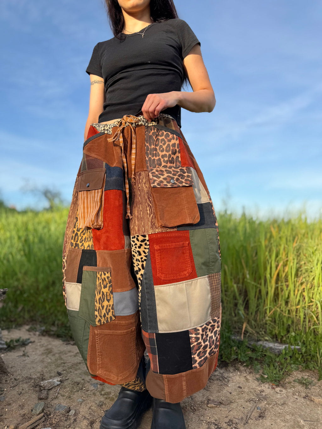 Upcycled Adjustable-Waist Pants