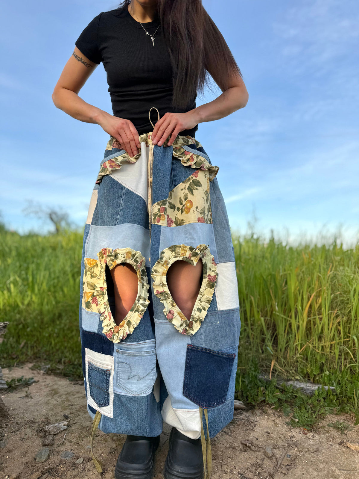 Upcycled Adjustable-Waist Pants
