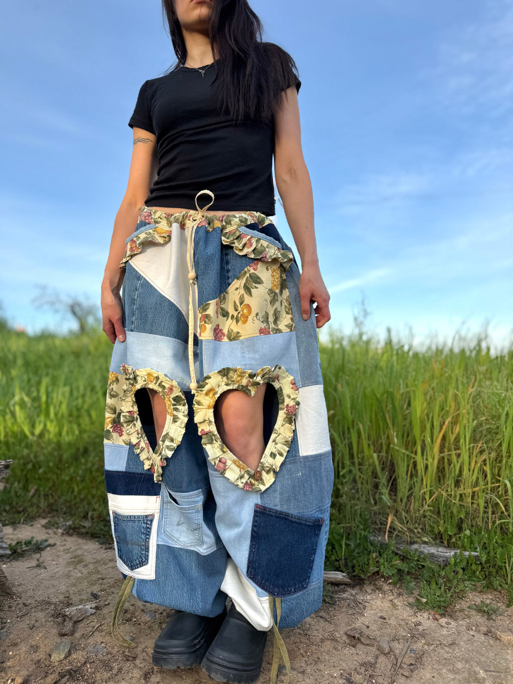 Upcycled Adjustable-Waist Pants