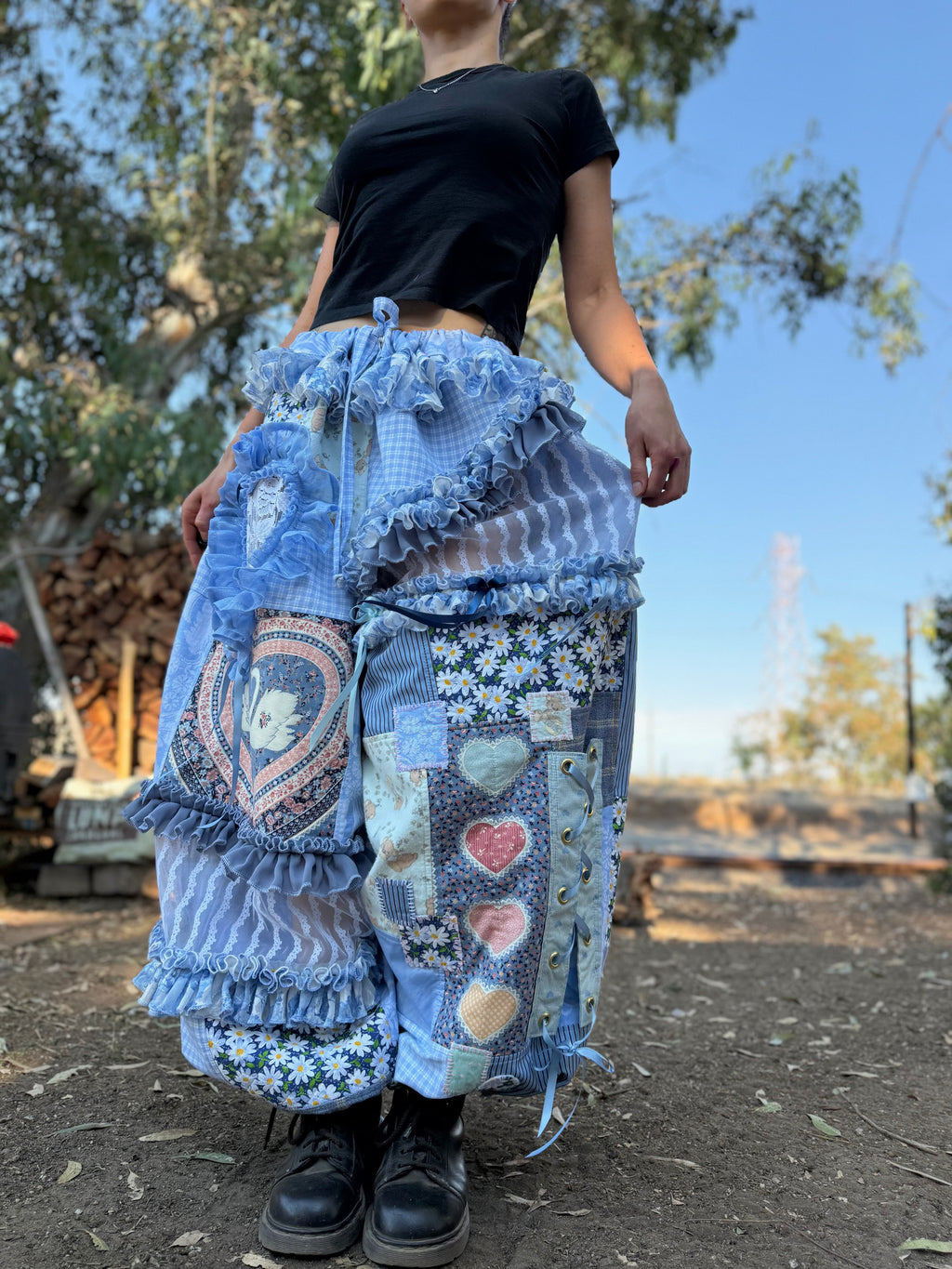 Upcycled Adjustable-Waist Pants