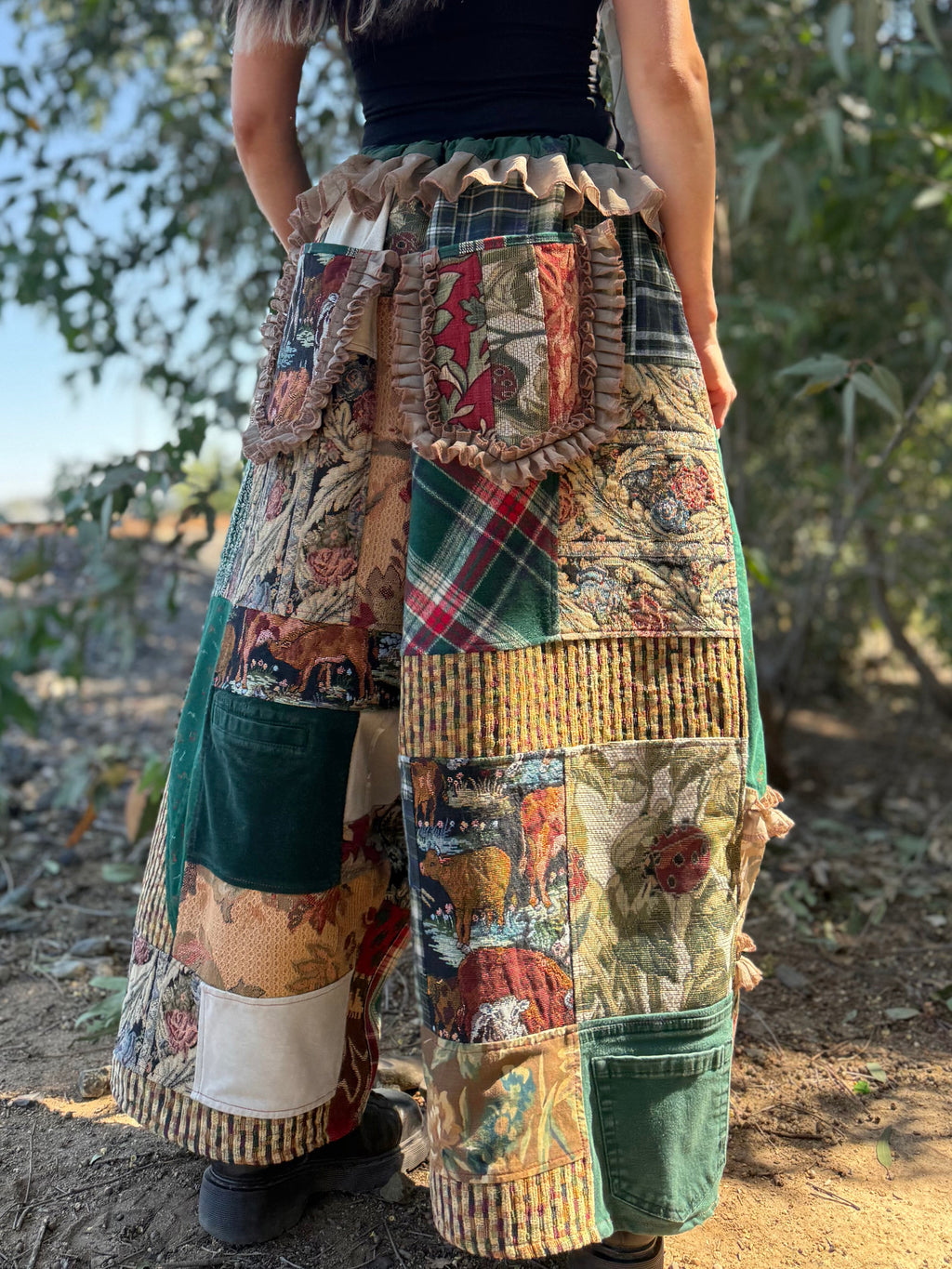 Upcycled Adjustable-Waist Pants