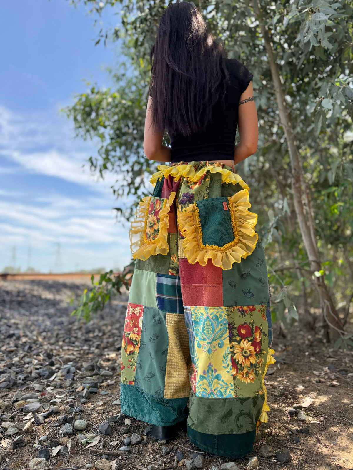 Upcycled Adjustable-Waist Pants