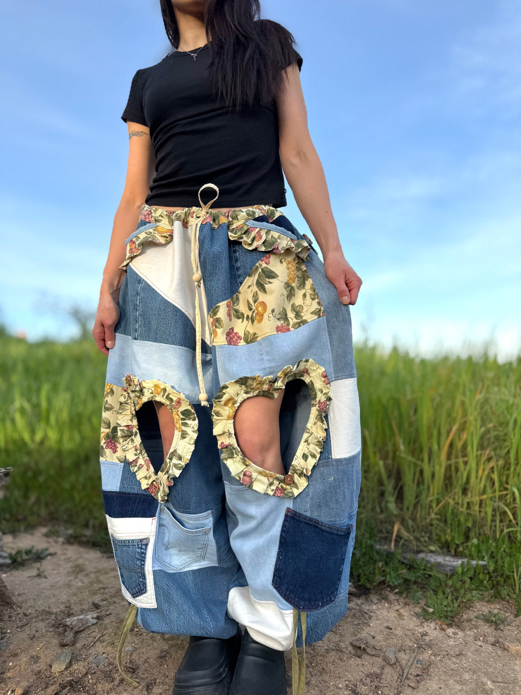 Upcycled Adjustable-Waist Pants